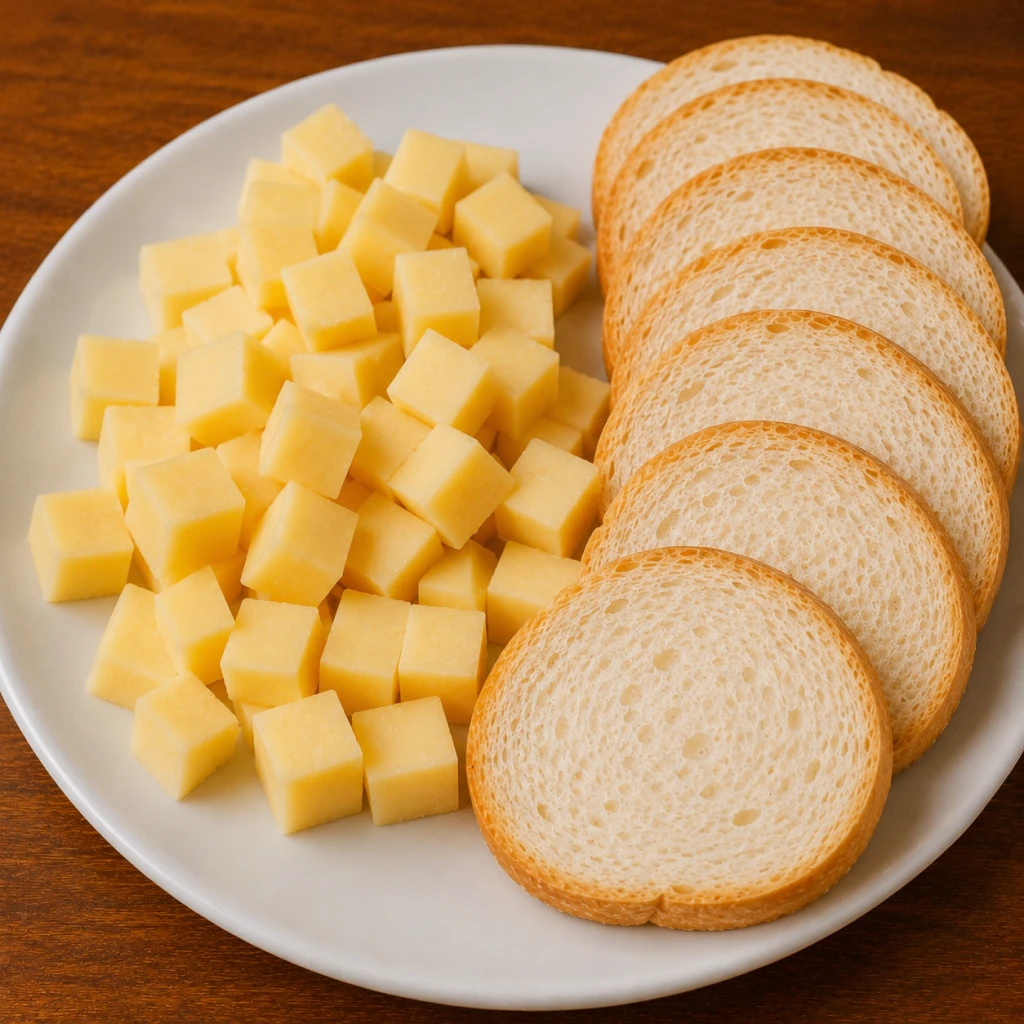 Porção de queijo