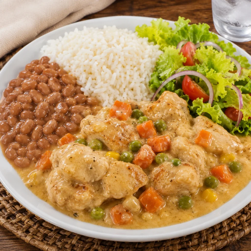Frango ao molho com legumes