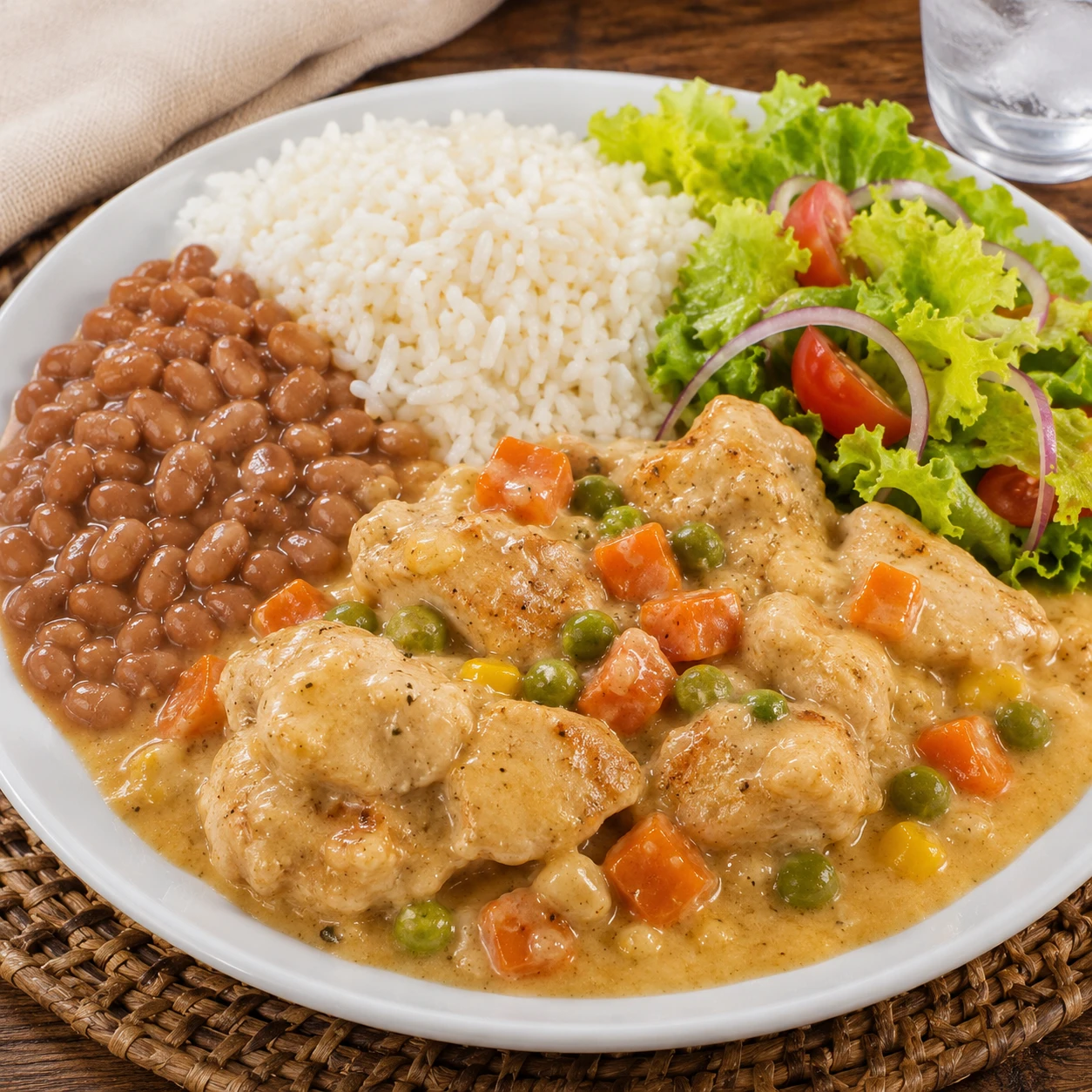 Frango ao molho com legumes